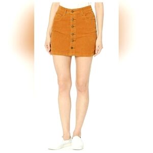 Billabong Good Life Corduroy High-waist,Button-up Mini-Skirt, ochre yellow, s 4